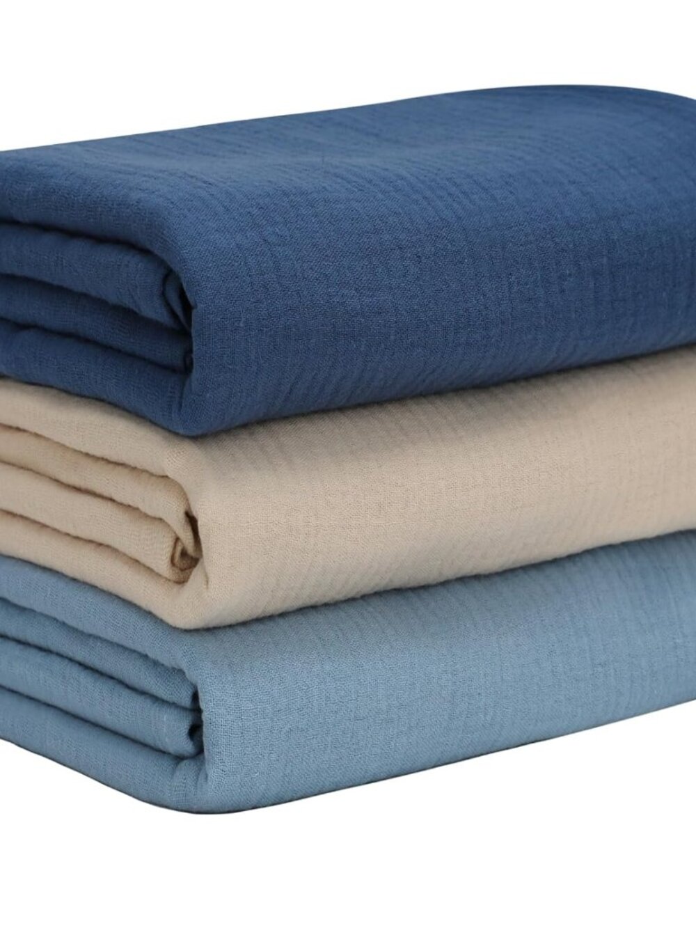 Baby Muslin Swaddle Blankets 3-Pack Soft Breathable Muslin Cotton NEW 37 x 49"